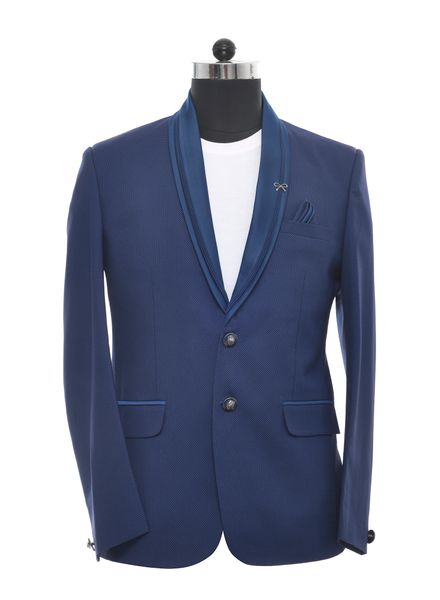 Blazer & Coats Polyester Party Wear Regular fit Single Breasted Designer Self Regular Coat La Scoot